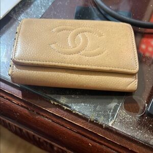 Chanel Tan Leather Wallet